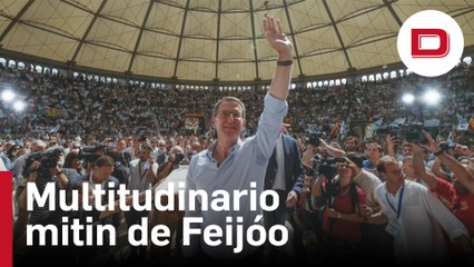 Feijóo, en un multitudinario mitin: «Sánchez ha arrasado su partido»