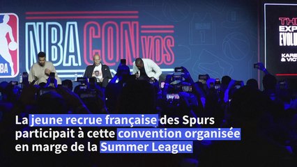 Basket: Victor Wembanyama rencontre Kareem Abdul-Jabbar à Las Vegas