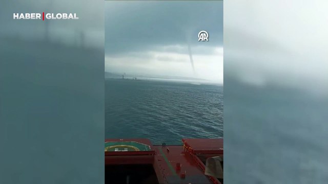 İskenderun Körfezi'nde hortum anları korkuttu!