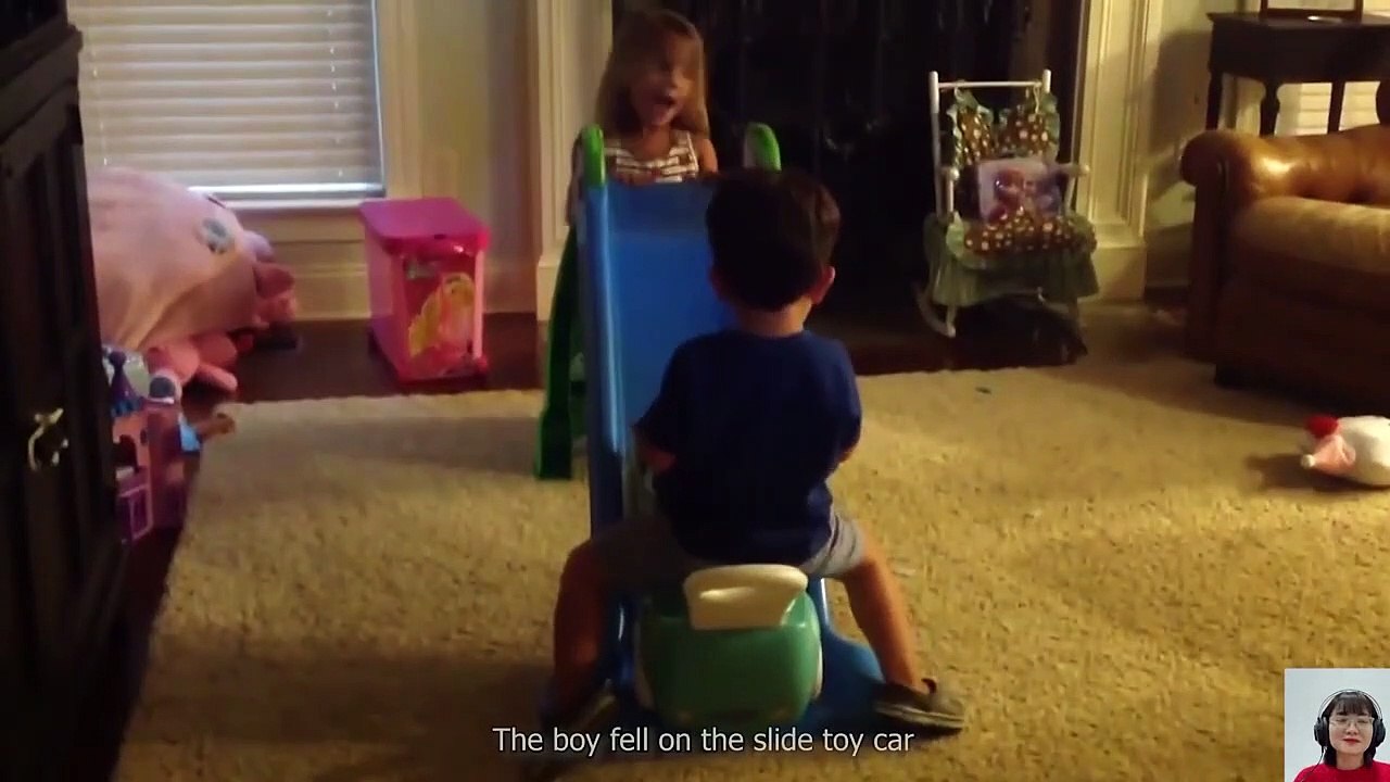 Come on_ Funny and Cute Baby Slide For the First time