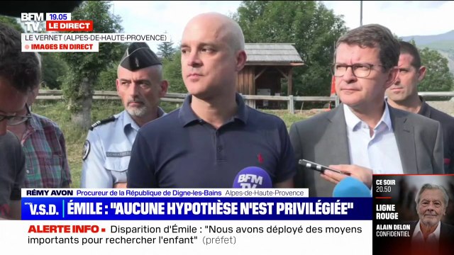 Disparition inquiétante d'Emile, 2 ans: L'enfant a été vu dans une rue descendante par deux personnes , affirme le procureur Rémy Avon