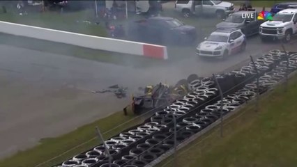 IMSA 2023 Mosport Race Van Der Zande Big Crash