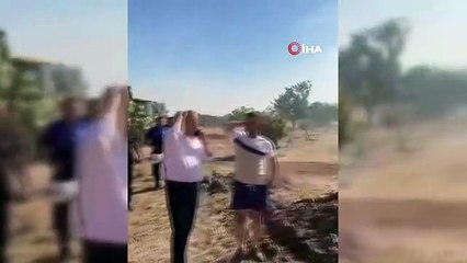 Didim'de korkutan zeytinlik yangını