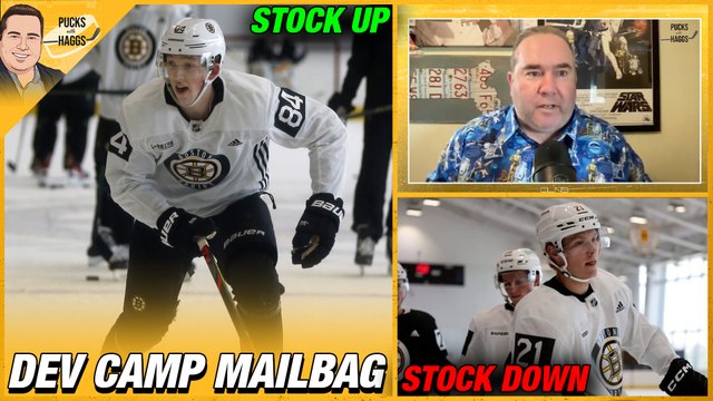 Bruins Dev Camp Standouts + Can Mason Lohrei Push For NHL Roster Spot | Pucks with Haggs
