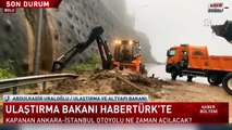 Glissement de terrain sur l'autoroute TEM ! Sens Ankara-Istanbul fermé à la circulation