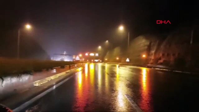 Glissement de terrain sur l'autoroute TEM：Fermeture de la circulation et dommages matériels