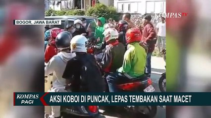 Kesal Terjebak Macet, Pengendara Motor Tembakan Air Soft Gun ke Udara