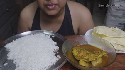 Download Video: Egg fry curry, Pappad Fry, White Rice, Mangoes Mukbang | Eating show White rice with fried egg curry