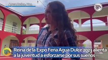 Nelly Nicole, reina de la primera Expo Feria Agua Dulce 2023 alienta a la juventud a esforzarse por sus sueños