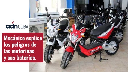 Mecánico explica los peligros de las motorinas y sus baterías.