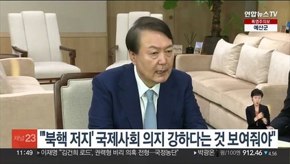 윤대통령 "'북핵 저지' 국제사회 의지 강하다는 것 보여줘야"