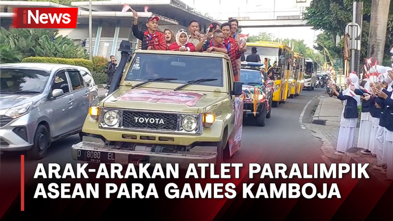 Ratusan Warga Sambut Arak-arakan Atlet Paralimpik ASEAN Para Games Kamboja 2023