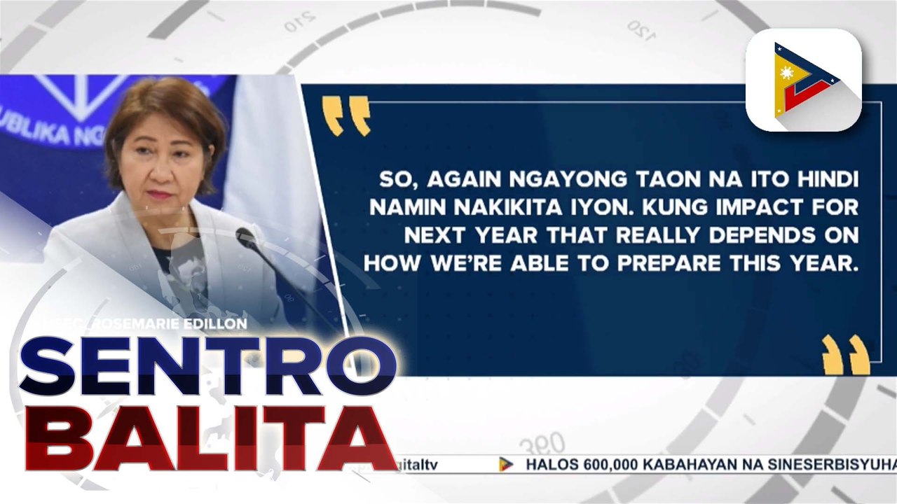 El Niño, hindi inaasahang magdudulot ng malaking epekto sa inflation ng bansa, ayon sa NEDA