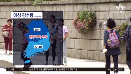 [날씨]오늘 전국 무더위 속 강한 소나기…돌풍·벼락·우박 동반