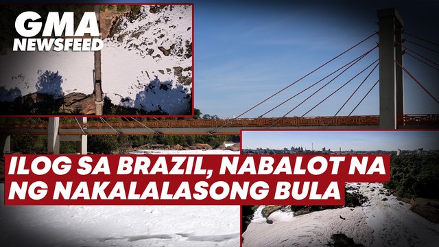 Foul-smelling toxic foam covers polluted Tiete River in Brazil | GMA News Feed