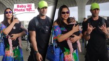 Bipasha Basu, Karan Grover पहली बार Daughter के साथ निकले vacations पर, Photos के लिए किया मना!