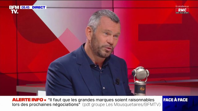 Thierry Cotillard, président du groupement Les Mousquetaires, indique que les fournitures scolaires vont prendre en septembre une inflation de l'ordre de 3%