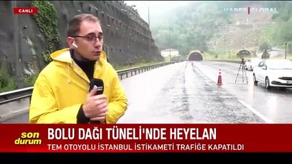 Bolu Dağı Tüneli çıkışında heyelan! Yol açma çalışmaları sürüyor