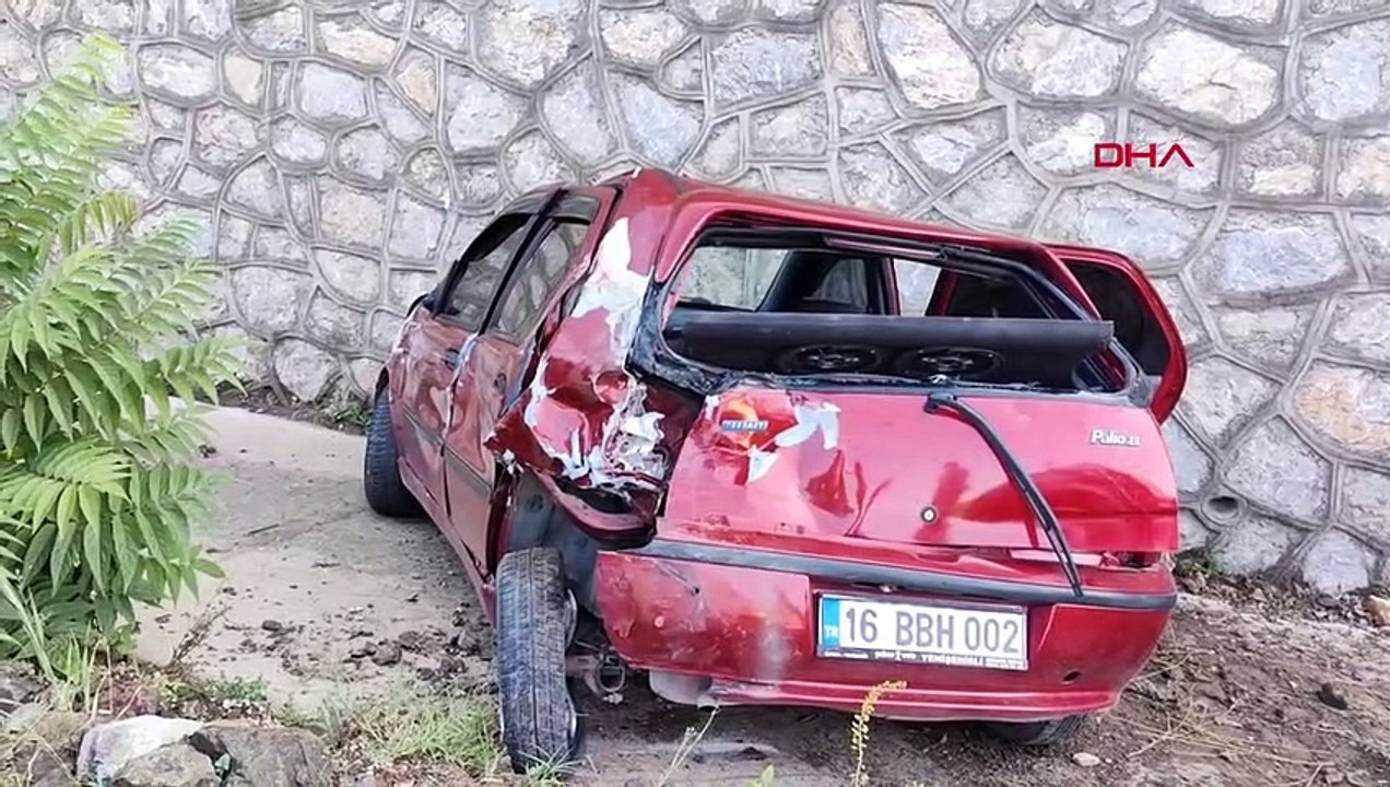 Arbeiter haben in İnegöl das Auto angefahren: 4 Verletzte