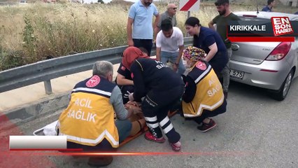 Ticari taksi ile otomobil çarpıştı