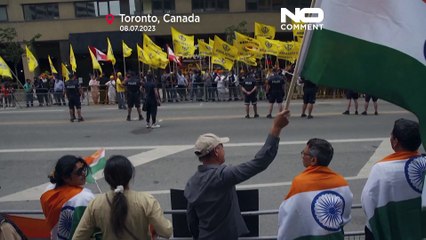 Membros da comunidade "sikh" protestam em Toronto