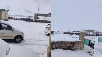 लद्दाख में बेमौसम बर्फबारी और भारी बारिश के बाद रेड अलर्ट, देखिए VIDEO