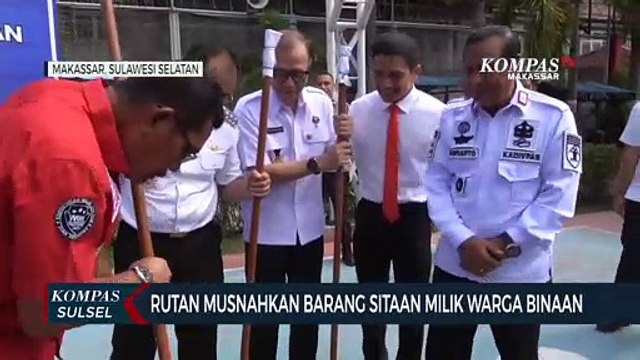 Rutan Musnahkan Barang Sitaan Milik Warga Binaan