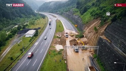 Kapanan Anadolu Otoyolu'nda çalışmalar başlatıldı