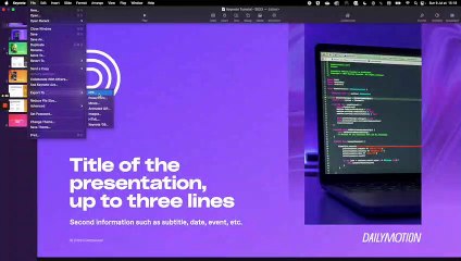 Exporting a Keynote Presentation