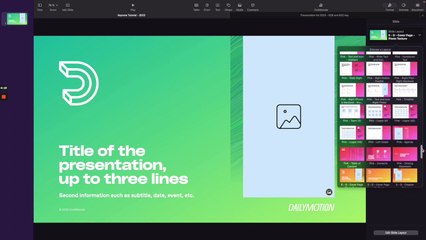 Creating and Organizing a Presentation from a Keynote Template ✨