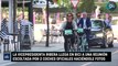 La vicepresidenta Ribera llega en bici a una reunión escoltada por 2 coches oficiales haciéndole fotos