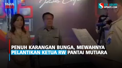Penuh Karangan Bunga, Mewahnya Pelantikan Ketua RW Pantai Mutiara
