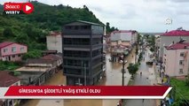 Giresun'da şiddetli yağış etkili oldu