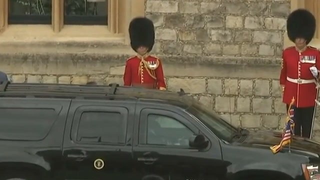 US President Joe Biden meets King Charles in grounds of Windsor Castle