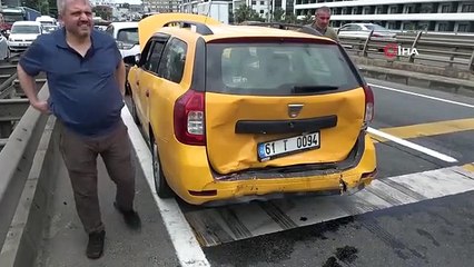 Accident en chaîne avec 6 véhicules à Trabzon： 3 blessés