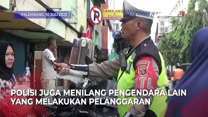 Pengendara Motor di Palembang Terus Mengomel karena Tak Mau Ditilang saat Operasi Patuh Musi 2023