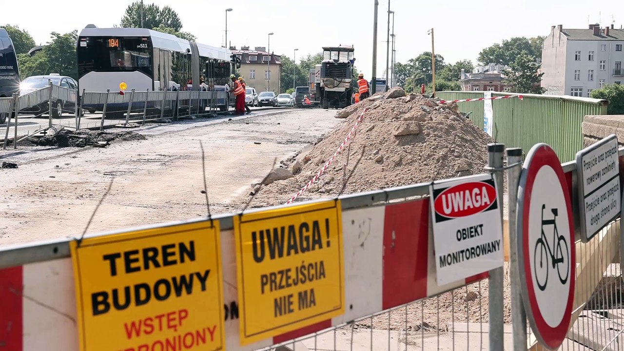 Kraków - kolejny dzień utrudnień, przebudowa i...