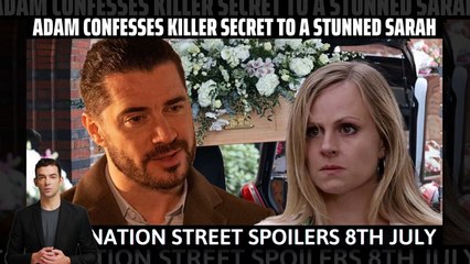 Coronation Street _ Adam confesses killer secret to a stunned Sarah #Spoilers