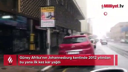 2012'den beri bir ilk! Johannesburg’a kar yağdı