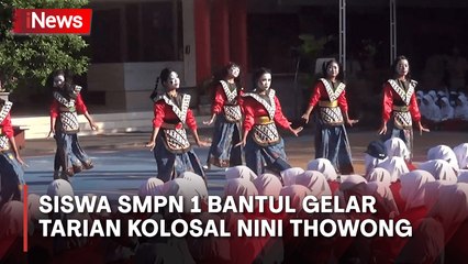 Kenalkan Budaya, Sejumlah Siswa SMPN 1 Bantul Gelar Tarian Nini Thowong Sambut Murid Baru
