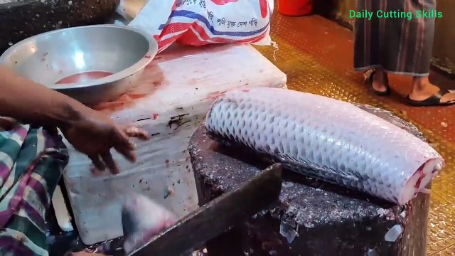 Amazing Cutting Giant Mrigal Fish Cutting & Chopping By Expert Fish_HD