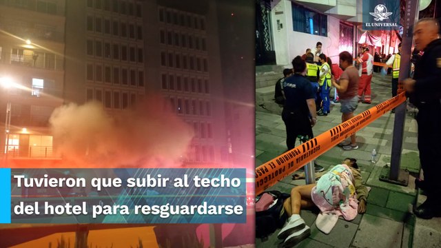 Rescatan a 60 huéspedes atrapados tras incendio de hotel en la Colonia Roma