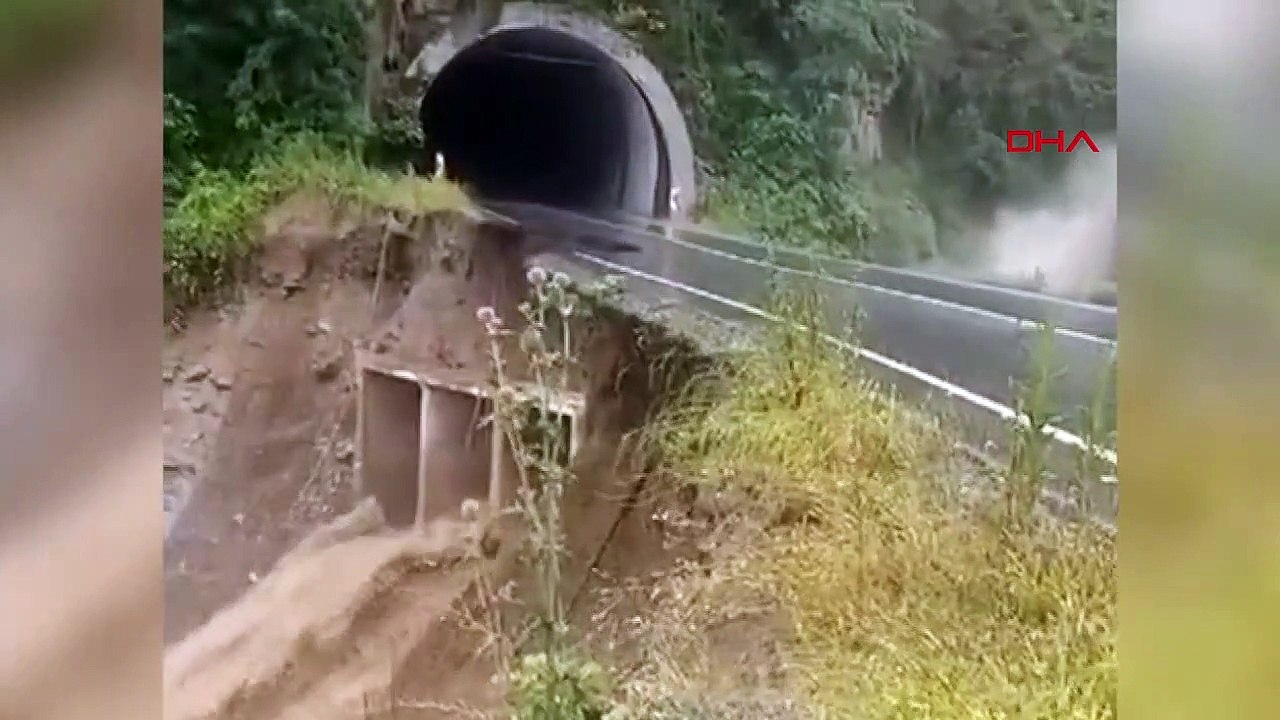 Un glissement de terrain s'est produit sur la route Mer Noire-Méditerranée à Ordu