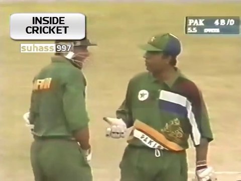 (Full match) Rajesh Chouhan Six wins the match - India vs Pakistan 1997 2nd ODI Karachi-(480p)