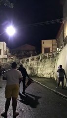 Parte da estrutura da Paróquia do Pilar desaba após fortes chuvas
