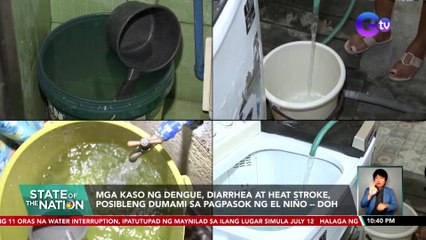 Mga kaso ng dengue, diarrhea, at heat stroke, posibleng dumami sa pagpasok ng El Niño - DOH | SONA