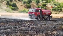 Tunceli'de 15 dönüm ekili alan yangında kül oldu