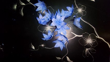 Simple flower craft|flower painting|blue colour