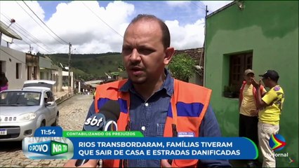 Rios transbordam após fortes chuvas e deixam cenário de destruição na Zona da Mata de PE