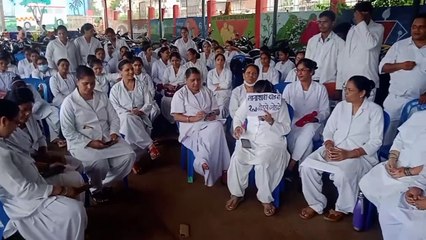 video story- नर्सिंग एसोसिएशन का अनिश्चितकालीन काम बंद हड़ताल शुरू